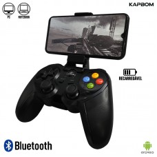 Controle Joystick sem Fio Bluetooth para PC/Celular Android com Suporte KA-9078 Kapbom